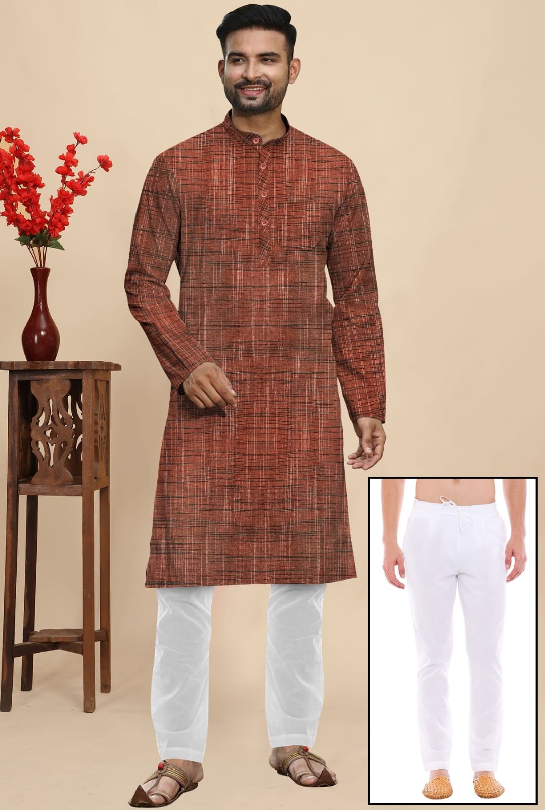 Khadi Cotton Full Kurta Kurta- FK12