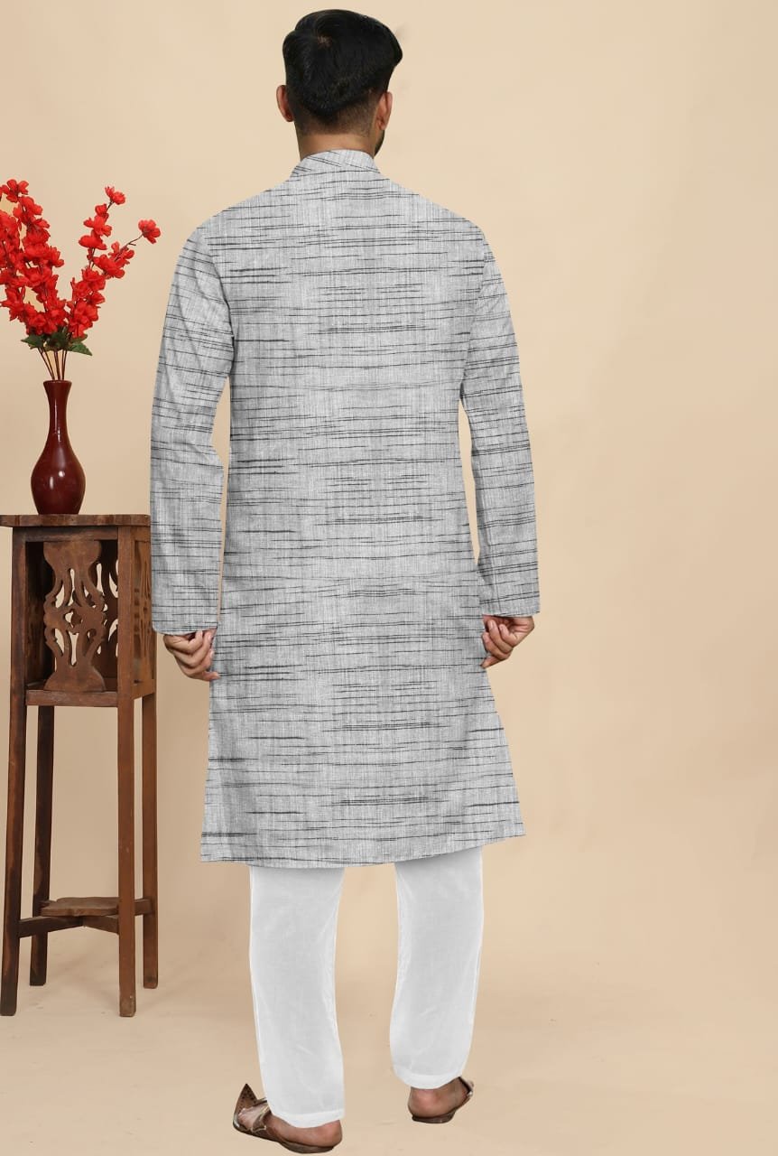 Khadi Cotton Full Kurta Kurta- FK26 - Image 2