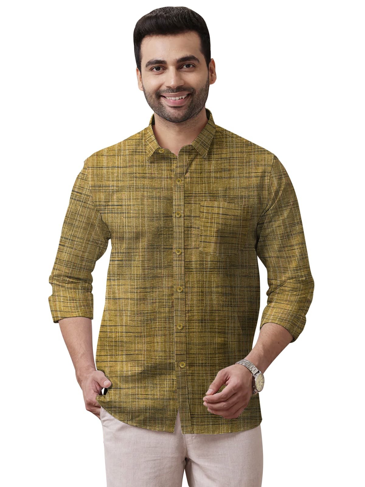 KHADI Full Sleeve Cotton Shirt- F2