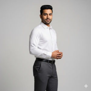 KHADI White Full Sleeve Shirt