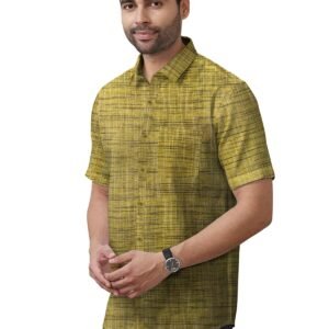 Khadi Cotton Half Sleeve Shirt- H1