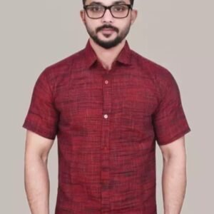 Khadi Cotton Half Sleeve Shirt- H2
