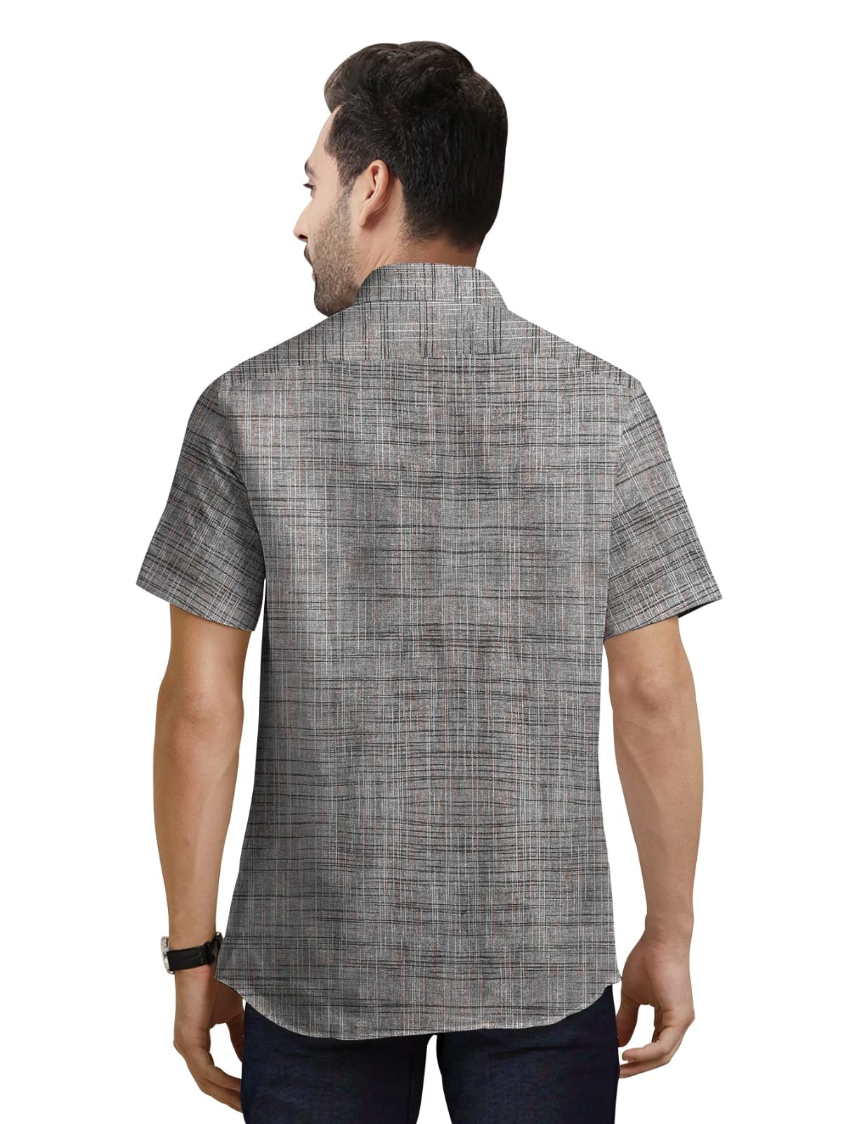 Khadi Cotton Half Sleeve Shirt- H5 - Image 2